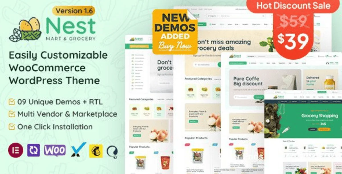 Nest – Grocery Store WooCommerce WordPress Theme