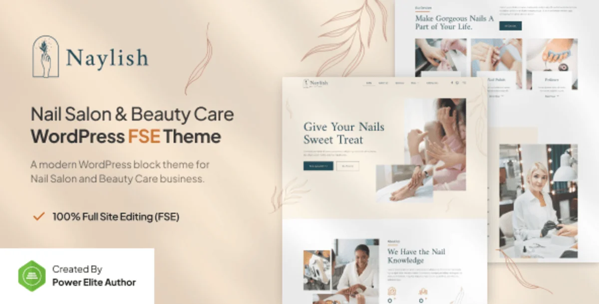 Naylish - Nail Salon & Beauty Care FSE WordPress Theme