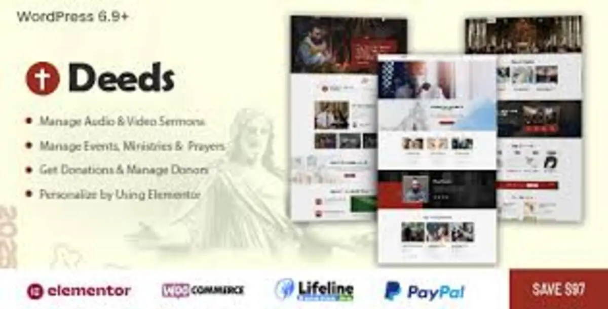 Deeds – The Best Church WordPress Themes 1