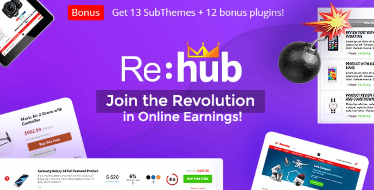 REHub - Price Comparison, Affiliate Marketing, Multi Vendors Store, Community Themes