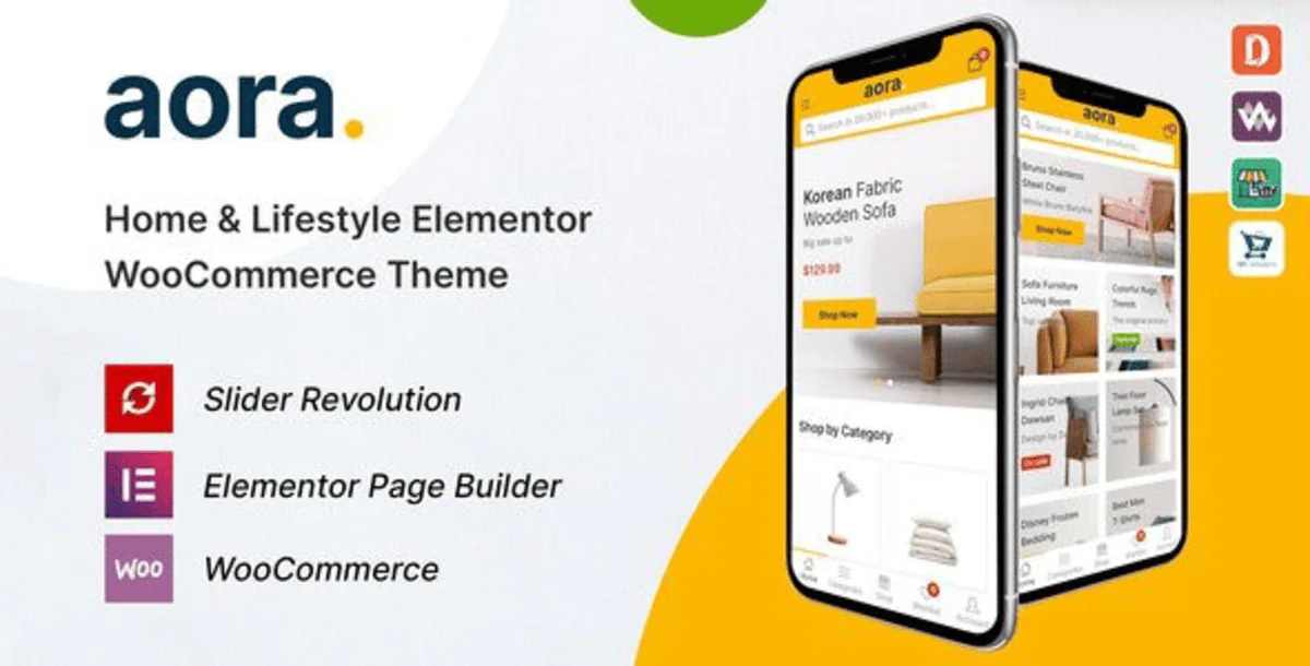 Aora  – Home & Lifestyle Elementor WooCommerce Theme