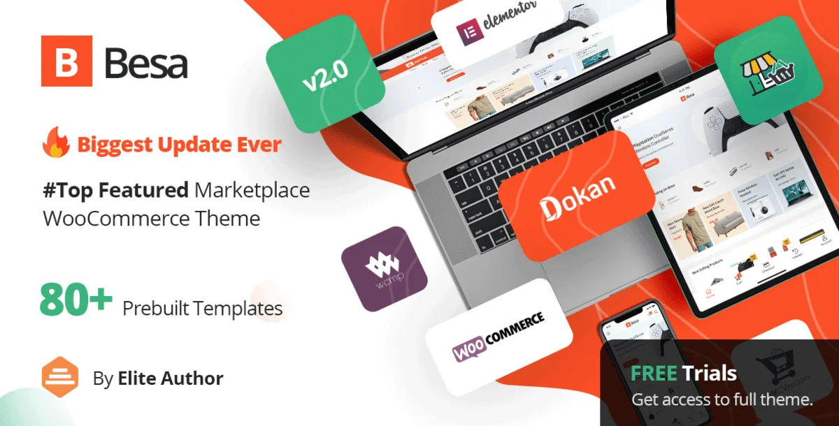 Besa - Elementor Marketplace WooCommerce Theme