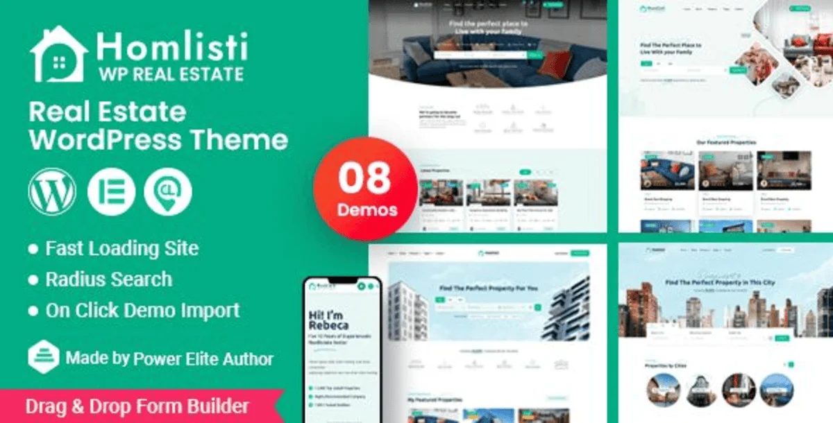 Homlisti – Real Estate WordPress Theme + RTL