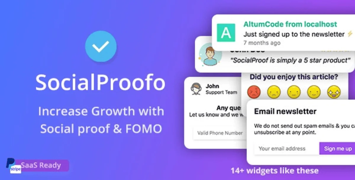 66SocialProofo - Social Proof & FOMO Widgets Notifications (SAAS)