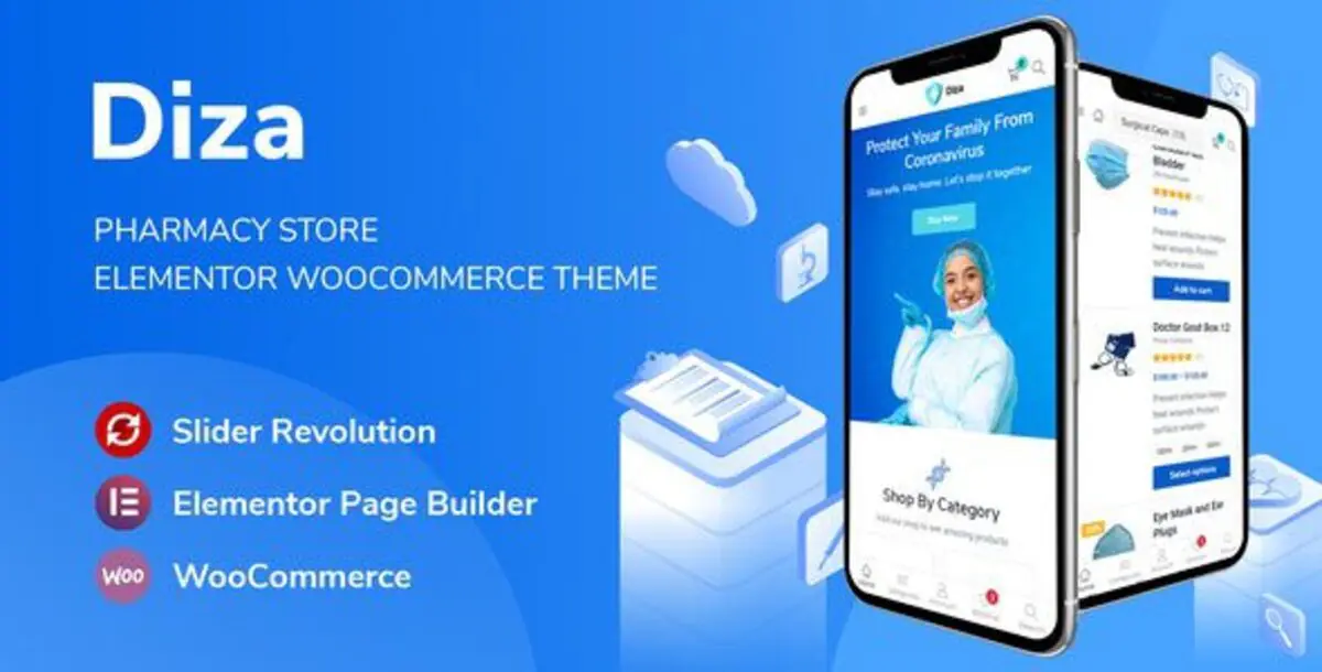 Diza  – Pharmacy Store Elementor WooCommerce Themes 1